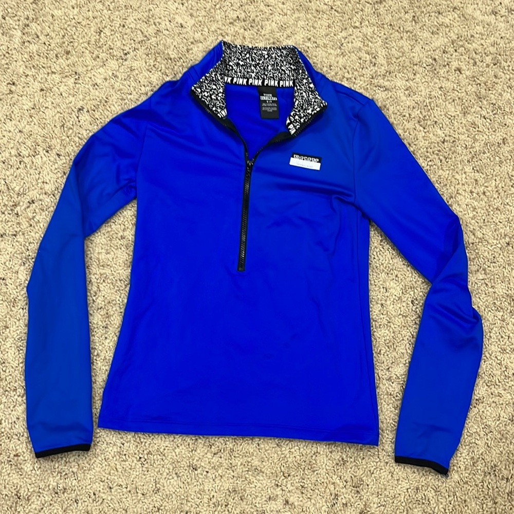 Royal blue Pink half zip up!
